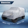 Unique Bargains SUV Car Cover Fit for Jeep Wrangler JK JL 2 Door 2007-2021 Waterproof Sun Rain Dust Wind Snow Protection 210D Oxford - 3 of 3