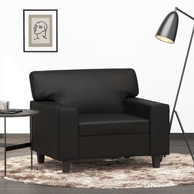 vidaXL Sofa Chair Black 23.6 in. Faux Leather