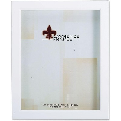 Lawrence Frames 795280 White Wood Treasure Box Shadow Box 8x10 Picture Frame