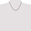 Black Bow Jewelry 3.5mm 10k White Gold Solid Diamond Cut Rope Chain Necklace - 2 of 4