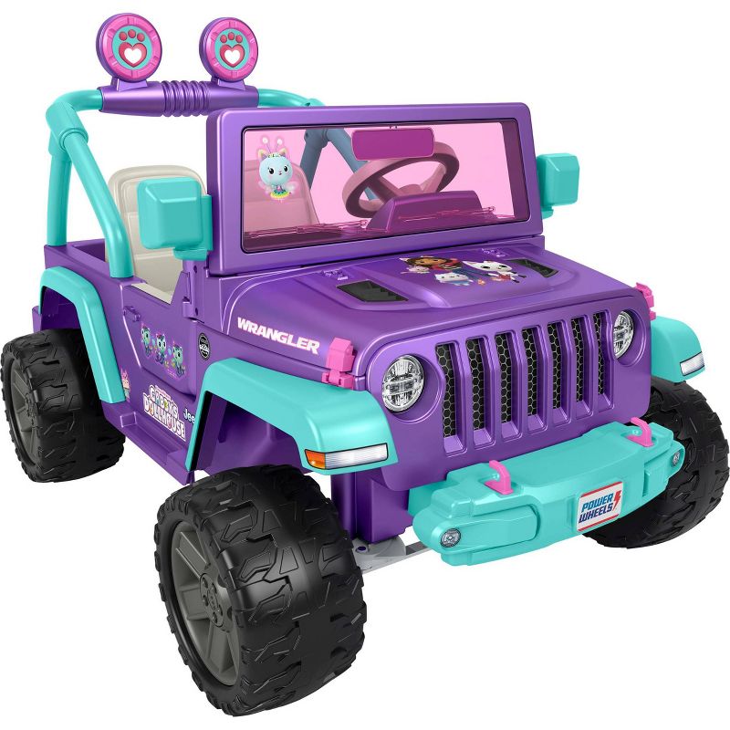 Power Wheels Gabby&#39;s Dollhouse Wrangler Powered Ride-On Jeep - Violet/Blue, 1 of 8