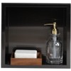 ALFI ABNP1212-BB 12Inch x 12Inch Brushed Black PVD Stainless Steel Square Single Shelf Shower Niche - 2 of 4