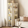 Hrinhom 51.6"H 4-Tier Rolling Storage bookcase with Wheels - 2 of 4