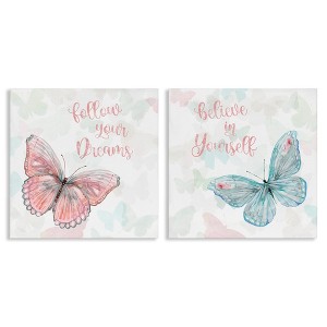 Stupell Industries Believe In Dreams Butterflies, 17" x 17" - 1 of 4