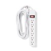 8' 6 Outlet Indoor Power Strip White - Dealworthy™: 15A, 1875W, 14 AWG, 8ft Extension Cord, 3 Conductors - 2 of 3
