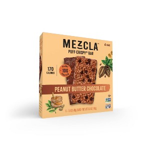 Mezcla Plant Based Peruvian Peanut Butter Chocolate Protein Bars - 10g Protein - 5.6oz/4ct - 1 of 4