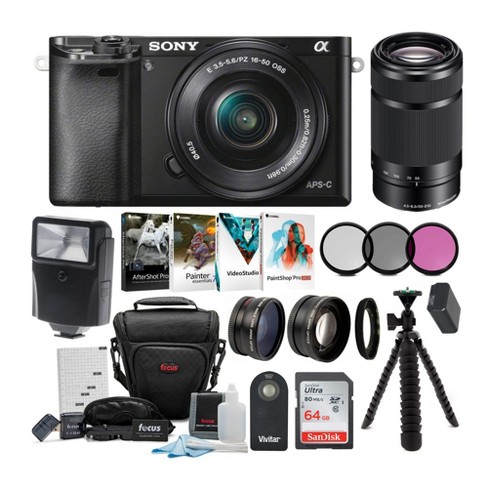 Sony A6000 Mirrorless Camera With 16-50mm And 55-210mm Lens (black