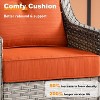 XIZZI 8 Pieces Wicker Sofa with Cushion, Swivel Rocking Chairs, High Back Rattan Chairs and Ottomans, 9 Seats Conversation Set for Backyard - 4 of 4