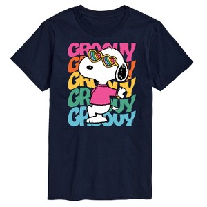 Men's - Peanuts - Groovy Stacked Short Sleeve Graphic T-Shirt - 1 of 4