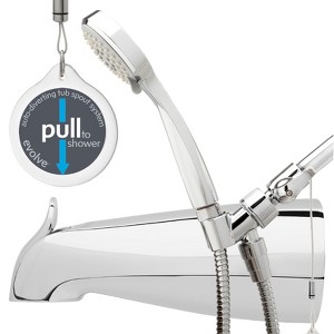 Evolve Auto-Diverting Tub Spout and 3-Spray Pattern 1.5 GPM 21.35-in. Wall Mount MF Handheld Shower Head with TSV - 1 of 4