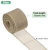 Unique Bargains Burlap Wired Edge Durable Thick Fabric Ribbons for DIY Crafts 1 Pc - 3 of 4