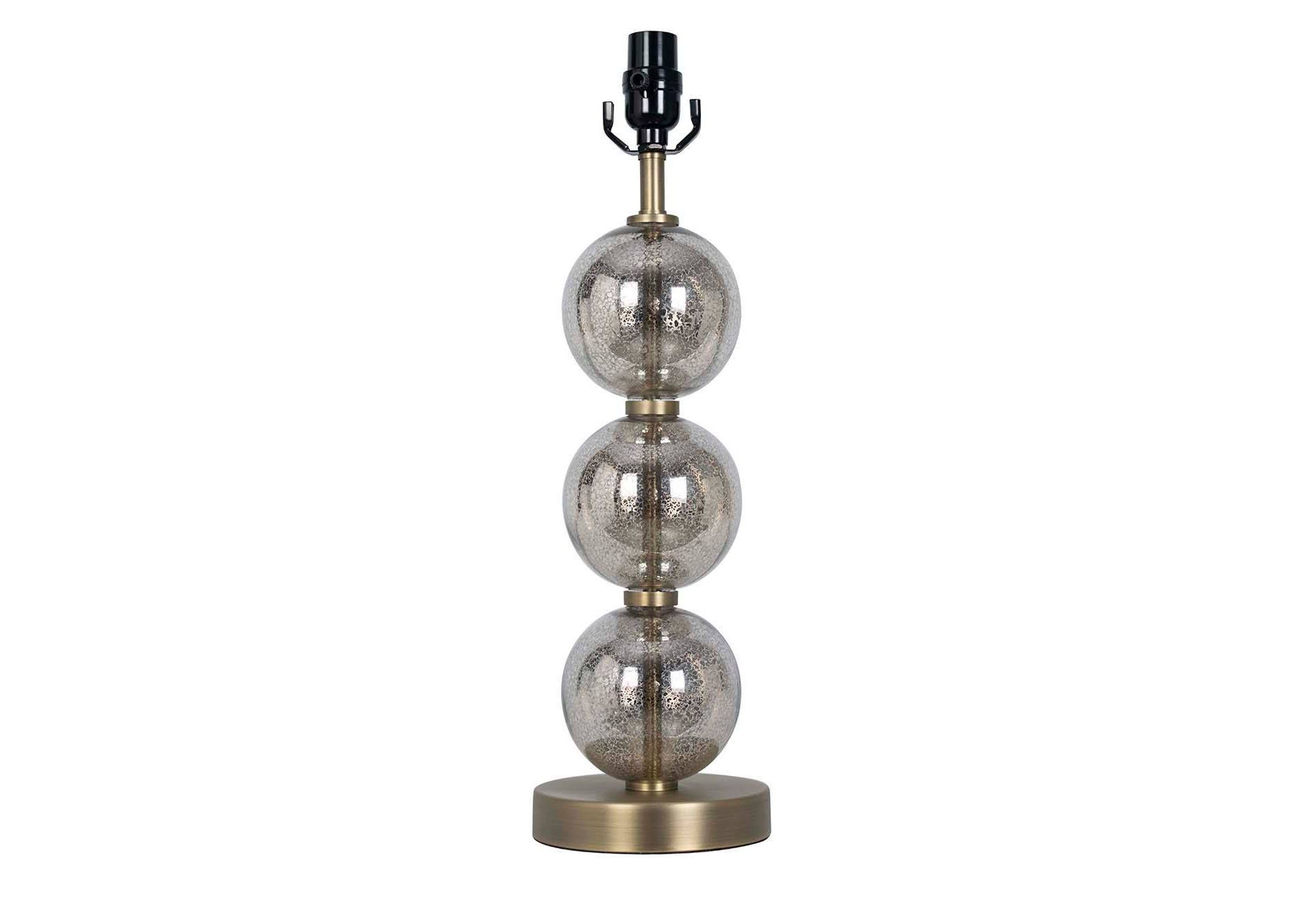 Large Stacked Glass Ball Table Lamp Base Brass - Threshold™: Mercury Finish, ETL Listed, No Shade