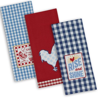 3pk Cotton Rise and Shine Dishtowel Set - Design Imports