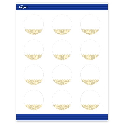Avery Round Business Cards, Gold Lace Trim Pattern, 2" Diameter
