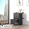 Munora - 2-Drawer Locking Narrow File Cabinet - Metal Storage for Letter/Legal/A4 Files - Black - 4 of 4