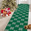 Christmas Area Rugs Living Room Washable Non-Slip Backing, Boho Christmas Snowflakes Checkered Low Pile Soft Durable Floor Mat Bedroom Dining Room - 4 of 4
