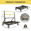 Heavy Duty Drywall Cart - 2200LB Capacity Folding Panel Dolly with Extendable Deck & Swivel Casters for Sheetrock, Plywood, Glass Transportation - 3 of 4