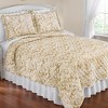 Collections Etc White Paisley Design Scalloped Edge Quilt - image 2 of 3