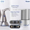 LunaLulinlk Bathroom faucet 360 degree high arc swivel spout center seat faucet 3 holes - 4 of 4