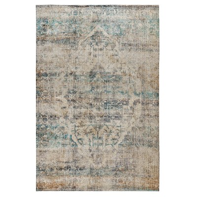 Emma and Oliver Multicolor Distressed Artisan Old English Style Traditional Rug