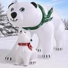 16' Animated Inflatable Polar Bear Mother & Cub lightshow - 2 of 4