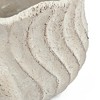 JUJABU 9"x5.5"x5.7" Conch Shell Cement Planter with Textured Beige Finish for Indoor or Outdoor Use - 4 of 4