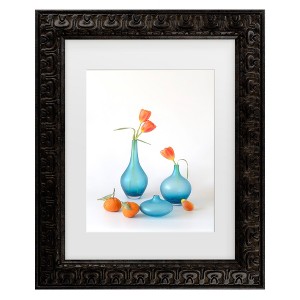 Trademark Fine Art - Lydia Jacobs  Orange And Blue Delight Matted Framed Art - 1 of 4