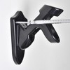 Yescom Wall Mount Flagpole Holder Bracket 2 Positions Rust Free for 1" Flag Pole Yard Black - 3 of 4