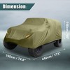 Unique Bargains SUV Car Cover Fit for Jeep Wrangler JK JL 2 Door 2007-2021 Waterproof Sun Rain Dust Wind Snow Protection 210D Oxford - 4 of 4