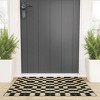 Jen Du Black and Beige Retro Welcome Mat - Deny Designs - 2 of 3