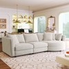 Set of Three Cushioned Indoor Sofas with Three Pillows and Curved Seating, Designed for Living Rooms, Home Offices, and Apartments - 2 of 4