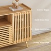 Buffet Table with Storage, Sideboard Coffee Bar Cabinet with Silding Door - 4 of 4