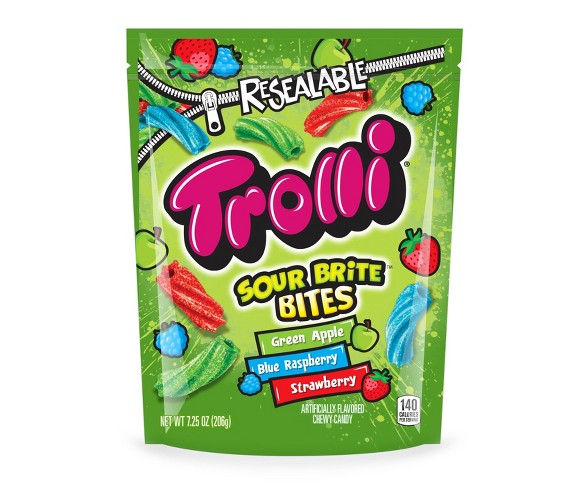 Trolli Sour Brite Bites Assorted Flavors Licorice Candy - 7.25oz