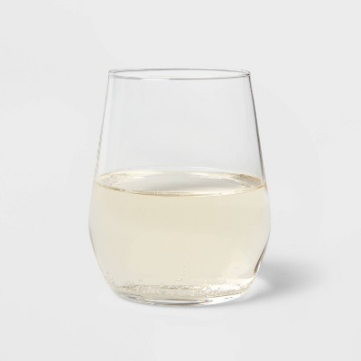 12oz 4pk Glass Atherton Stemless Wine Glasses - Threshold™: Traditional, Dishwasher-Safe, BPA & Lead-Free Drinkware MISSING TWO
