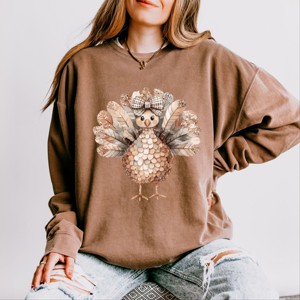 Simply Sage Market Sparkle Turkey Lightweight Garment Dyed Sweatshirt - 1 of 4