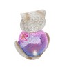 Ultimate Innovations Owl Lighted Garden Friend Glass & Resin Outdoor Decorative Scultpure Pink - 2 of 4