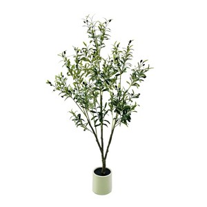 Fake Black Olive Tree with Pot, Faux Olive Tree, Indoor Tall Artificial Plants Potted for Indoor Outdoor Living Room Home Office - 1 of 4