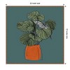 Amanti Art The Retro Potted Plant On Teal I by Patricia Pinto Canvas Wall Art Print Framed 22 x 22-in. - 4 of 4