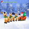 Swtroom 12Ft Inflatables Santa Claus on Sleigh 3 Reindeers Christmas Tree Lighted Xmas Decor Inflatables Christmas Gifts - 3 of 4