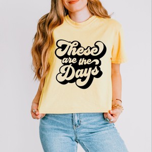Simply Sage Market These Are The Days Retro Boxy Crop Top - 1 of 4