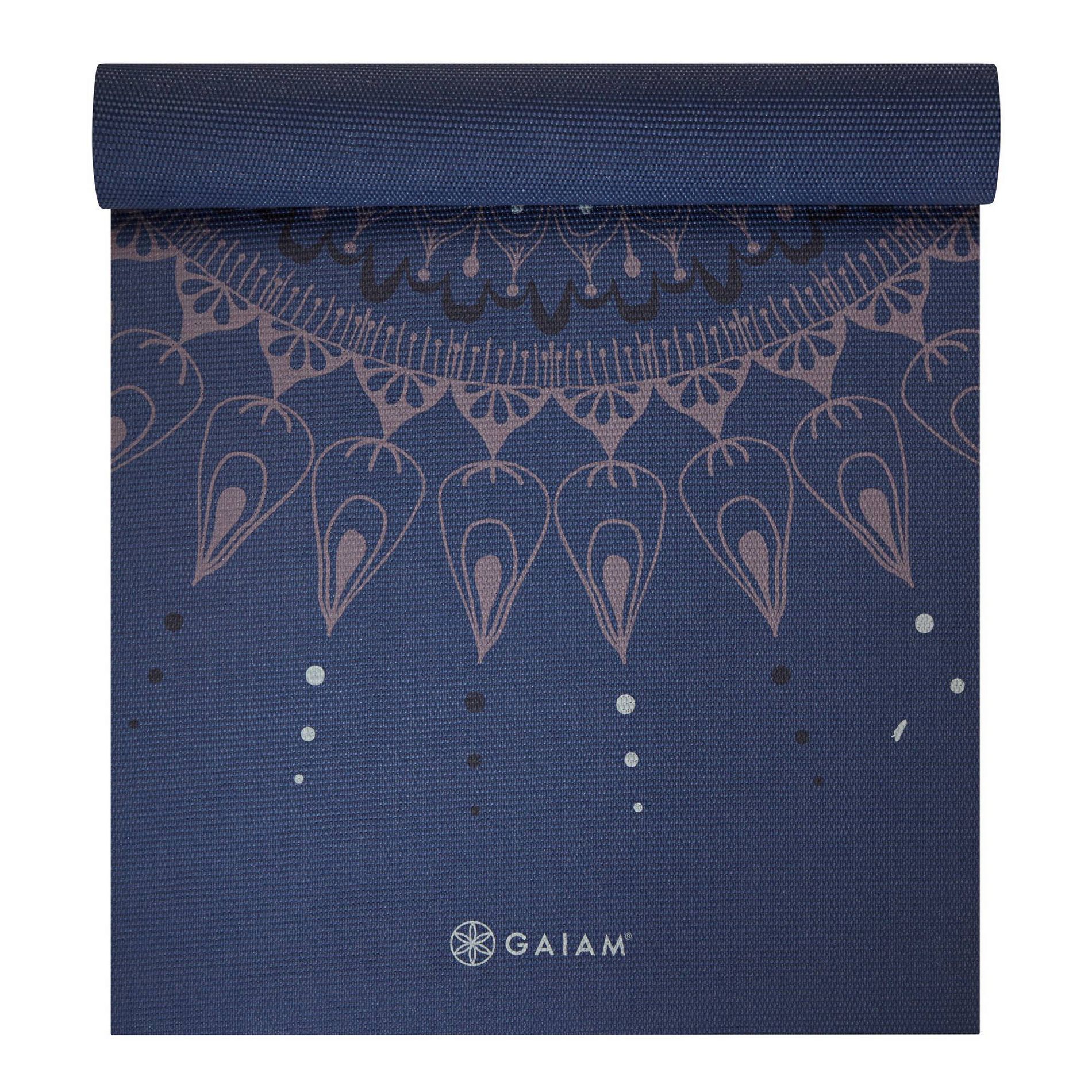 Gaiam Printed Yoga Mat - Blue(6mm)