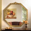 Beautyolove 24 in. W x 24 in. H Octagon Brown Wood Framed Decorative Wall Mirror - 3 of 4