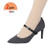 Allegra K Womens Elastic Detachable Buckle Shoe Ankle Straps Belt Band for Heels 33.5cm/13.19" 2 Pairs - 4 of 4