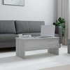 vidaXL Coffee Table Gray Sonoma 40.2"x19.9"x18.3" Engineered Wood - 3 of 4