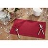 Saro Lifestyle Placemat with Hemstitched Border, 14"x20" Oblong, Burgundy (Set of 12) - 4 of 4