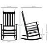 Wooden Outdoor Rocking Chair with Armrests, High Back for Garden, Patio, Balcony, Porch - 3 of 4