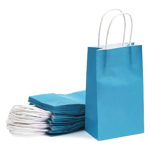 Blue Panda 25 Pack Blue Party Favor Bags With Handles For Celebration ...