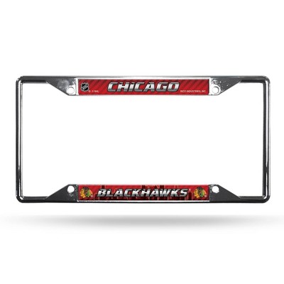 NHL Chicago Blackhawks View Chrome License Plate Frame