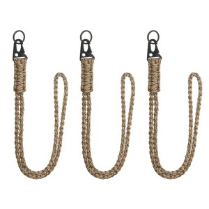 Unique Bargains Braided Soft Keychain ID Badges Lanyard with Metal Ring 3 Pcs - 1 of 4