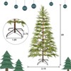 TIRAMISUBES 4/5/6-Inch Christmas Tree Fir Tree with LED Lights Pvc Hinges Branches for Christmas Indoor and Outdoor Holiday Decoration - 4 of 4
